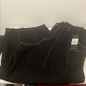 Loiter Black Wide-Leg Pants